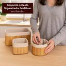 Conjunto de 4 Cestos Organizadores em Bambu Conjunto de 4 Cestos Organizadores em Bambu