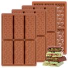 Conjunto de 4 em silicone antiaderente Chocolate Bar Mold Fimary