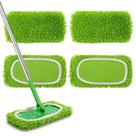 Conjunto de 4 esfregões de microfibra reutilizáveis compatíveis com Swiffer Sweeper