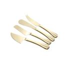 Conjunto de 4 facas aço inox p/queijo Positano dourado