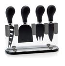 Conjunto de 4 Facas para Queijo Kenya Preto