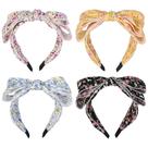 Conjunto de 4 Faixas de Cabelo Largas com Laço Floral She's hui Conjunto de 4 Faixas de Cabelo Largas com Laço Floral She's hui