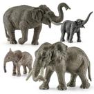 Conjunto de 4 figuras de elefante THINKBAY, animais de safari
