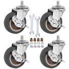 Conjunto de 4 hastes Caster Wheels BAISASY de 3 polegadas com freio de 68 kg