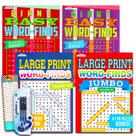 Conjunto de 4 livros de quebra-cabeça Word Find Bendon para adultos e idosos