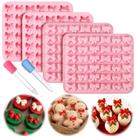 Conjunto de 4 Moldes de Silicone em Forma de Laço Palksky com 144 Cavidades e Conta-gotas