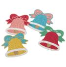 Conjunto de 4 montanhas-russas redondas com miçangas Folkulture para Natal de 10 cm