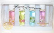 Conjunto de 4 pacotes de perfume Forever Florals Hawaii, 30 ml com bola de patins