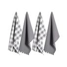 Conjunto de 4 Panos de Prato DII 46x71 cm Algodão Cinza Conjunto de 4 Panos de Prato DII 46x71 cm Algodão Cinza