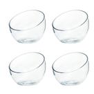 Conjunto de 4 para artesanato e festa em vidro inclinado Cut Bubble Bowl