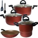 Conjunto De 4 Peças Antiaderente + 2 Espátula Nylon Conjunto De 4 Peças Antiaderente + 2 Espátula Nylon