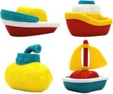 Conjunto de 4 peças Bath Toy Little Boat Train