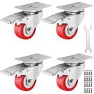 Conjunto de 4 peças Caster Wheels Castrek Heavy Duty de 2,5 polegadas (680 kg)
