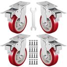 Conjunto de 4 peças Caster Wheels Castrek Heavy Duty de 6 polegadas (2600 libras)