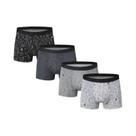 Conjunto De 4 Peças De Boxer Masculino plus Size Moderno E Respirável Com Estampa De Letras Em Conjunto De 4 Peças De Boxer Masculino plus Size Moderno E Respirável Com Estampa De Letras Em