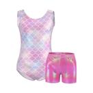 Conjunto De 4 Peças De Ginástica E Dança Para Meninas: Collant Brilhante E Roupa De Ginástica