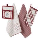 Conjunto de 4 peças Kitchen Collection DII Home Sweet Farmhouse vermelho