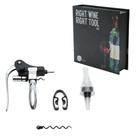 Conjunto de 4 Peças para Vinho de Aço Inox com Caixa - Wolff