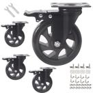 Conjunto de 4 peças pesadas com freio Caster Wheels YAEMIKY de 5 polegadas
