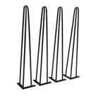 Conjunto de 4 pernas de metal Hairpin para móveis WELLAND 65cm