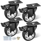 Conjunto de 4 polegadas Caster Wheels ASRINIEY Heavy Duty de 4 polegadas pretas Conjunto de 4 polegadas Caster Wheels ASRINIEY Heavy Duty de 4 polegadas pretas
