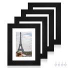 Conjunto de 4 porta-retratos Hongkee, 5x7 com tapete ou 4x6 sem tapete