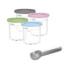 Conjunto De 4 Potes Creami Com Tampas Compatíveis Com Ninja Para Sorvetes, Smoothies E Armazenamento