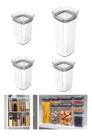 Conjunto De 4 Potes Herméticos Porta Alimentos Mantimentos