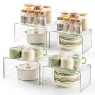 Conjunto de 4 Prateleiras Organizadoras Transparentes para Temperos Bobomoment