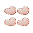 Conjunto de 4 Pratos Wolff Cristal Pearl 12cm Rosa - Rojemac