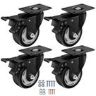 Conjunto de 4 rodas Caster Wheels ASHGOOB com freio pesado de 1200 libras