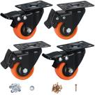 Conjunto de 4 rodas Caster Wheels Heavy Duty ASRINIEY Orange PU Conjunto de 4 rodas Caster Wheels Heavy Duty ASRINIEY Orange PU