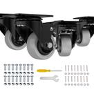 Conjunto de 4 rodas Caster Wheels industriais pesadas de 5 cm com freio
