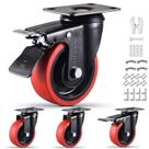 Conjunto de 4 rodas Caster Wheels para serviços pesados de 10 cm TOO TCO com fechadura