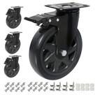 Conjunto de 4 rodas Caster Wheels para serviços pesados de 6 polegadas e 3000 libras com freio