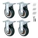 Conjunto de 4 rodas Caster Wheels PLOZEC de 2,5 polegadas Heavy Duty No Noise