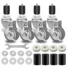 Conjunto de 4 rodas de haste expansível Prep Table Wheels de 3"