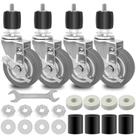 Conjunto de 4 rodas de mesa de preparação com freio de 4 polegadas para mesa de trabalho em aço inoxidável