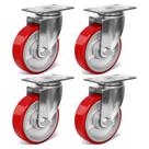Conjunto de 4 rodízios ZDNEY Heavy Duty de 4 polegadas com capacidade de 907 kg