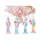 Conjunto De 4 Soldados Quebra-Nozes De Madeira Maciça De 12CM, Decoração De Natal, Artesanato De