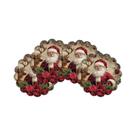 Conjunto De 4 Sousplats De Natal Com Papai Noel E Renas, Sousplats De Madeira Para Decoração De