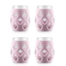 Conjunto de 4 Taças de Vinho Ello Cru 500ml sem Haste com Capa de Silicone