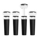 Conjunto de 4 Tampas para Garrafas de Vinho Mafiti - Bomba de Vácuo com Silicone