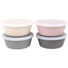 Conjunto de 4 tigelas infantis de bambu Weesprout com tampas, 300 ml, lavável na máquina de lavar louça