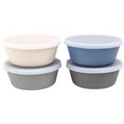 Conjunto de 4 tigelas infantis de bambu Weesprout com tampas, 300 ml, lavável na máquina de lavar louça