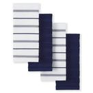 Conjunto de 4 Toalhas de Cozinha KitchenAid Albany - Azul Cobalto/Branco