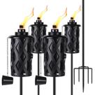 Conjunto de 4 tochas a combustível ZSPENG 60" com citronela, 470 ml