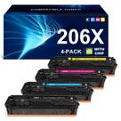 Conjunto de 4 Toners ALLWORK 206X com Chip