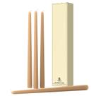 Conjunto de 4 velas Pickood Taper de 30 cm, bege, sem gotejamento