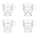 Conjunto de 4 Xícaras de Cristal Arcade 142ml Casa Del Grande